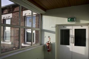 Fire Escape Doors at St Mary's, Maple House